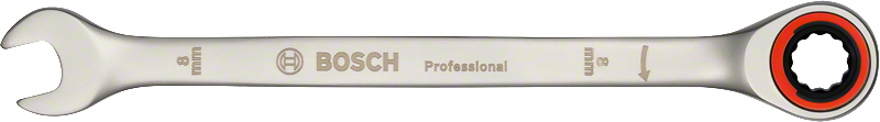 Bosch spanner with ratchet, 8 mm size.