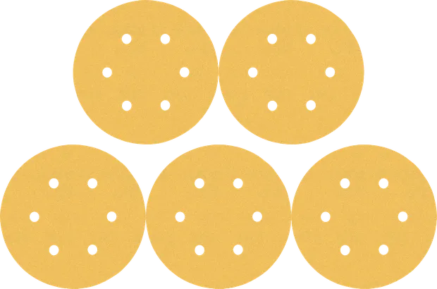 Bosch sanding discs set with 8-hole design.