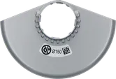 Bosch protective guard without cover for 150 mm discs.