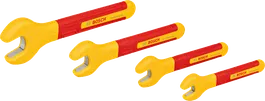 Bosch VDE Spanner Set 4pc, insulated open-end spanners.