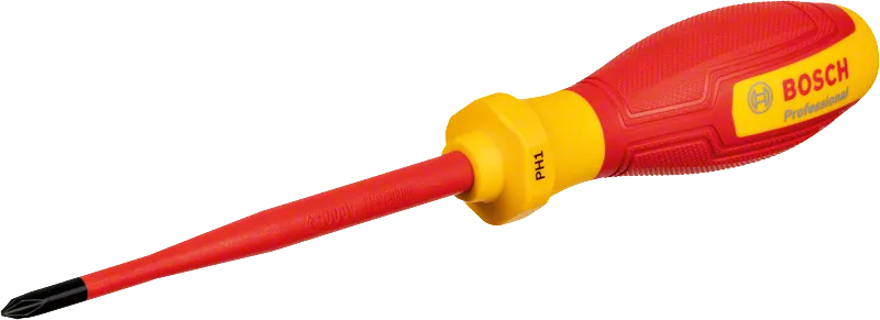 Bosch insulated VDE screwdriver PH1 for electrical work.