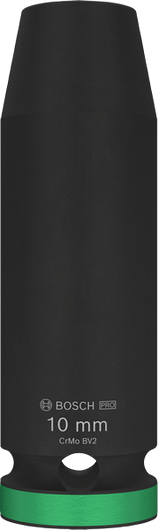 Bosch PRO Impact Socket 1/2 inch 10 mm deep.