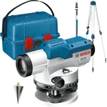 Bosch GOL 32 D optical level with tripod and staff.