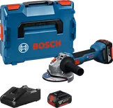 Bosch GWS 18V-8 cordless angle grinder set.