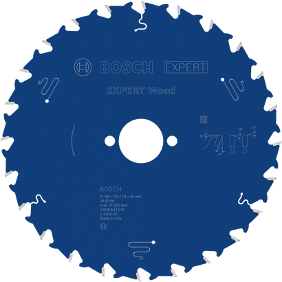 Bosch EXPERT Wood circular saw blade, 190 mm T24.