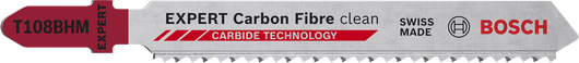 Bosch EXPERT Carbon Fibre jigsaw blade with carbide teeth.