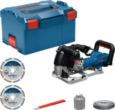 Bosch GNF 20-40 wall chaser set with accessories.