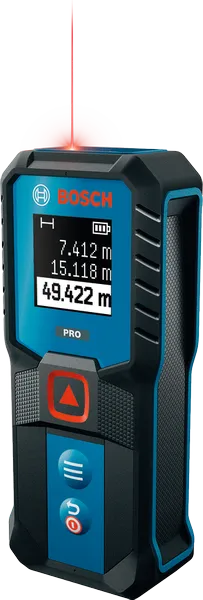 Bosch GLM50-21 laser measure for distance measurement.