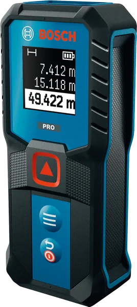 Bosch GLM50-21 laser measure with digital display.
