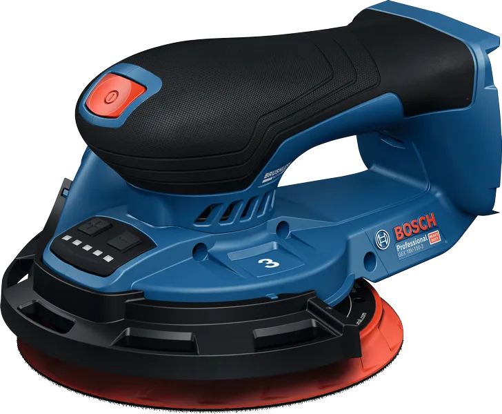 Bosch GEX 18V-150-3 cordless orbital sander.