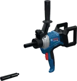 Bosch GRW 18V-120 cordless mixing drill with side handle.